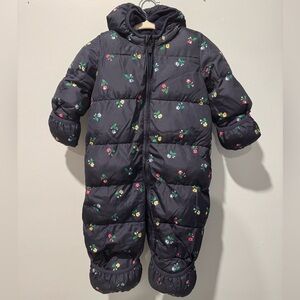 Baby Gap Snowsuit Bunting 6-12m Baby Girl Floral